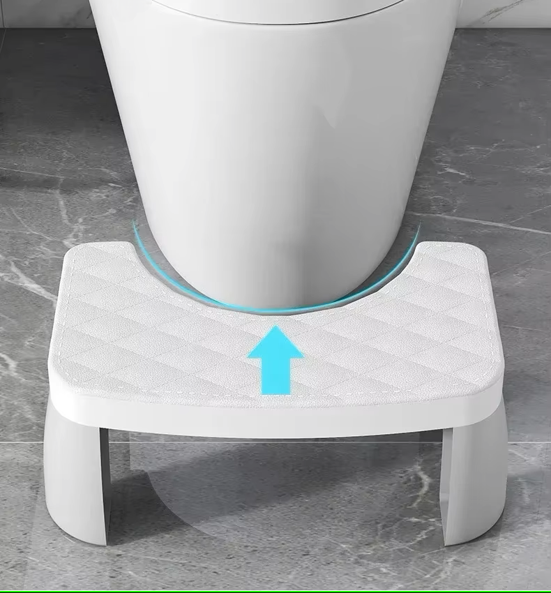SquatMatic™ Classic – Ergonomic Toilet Stool (White Plastic)